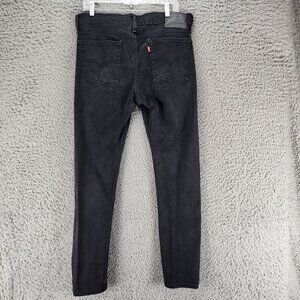 Levi's Jeans Mens 34x32 510 Black Skinny Stretch Mid Rise Cotton Blend